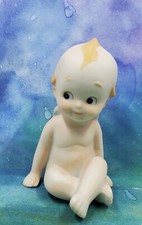 KE1 Vintage Lefton Porcelain Bisque Kewpie Sitting Figurine Legs Crossed 02132