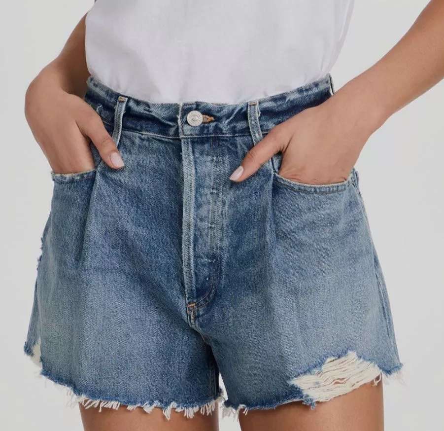High waisted baggy store denim shorts