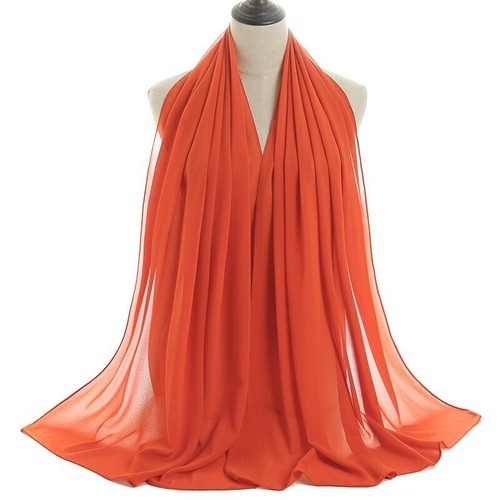 Women Muslim Plain Color Chiffon Hijab Scarf Long Shawls Wrap Head Scarves Hijab - Foto 45 di 88