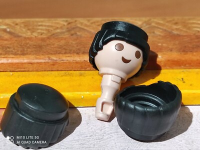 Lot De 3 Têtes Playmobil Anciennes Avec Perruques - Pièces Détachées Vintage Thème Médiéval
