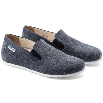 Birkenstock Damen Sommer Schuhe Jenks 1004687 Slipper blau Textil Gr.38 normal 
