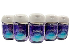 Bath  Body Works LOT 5 Butterfly PocketBac Anti-Bacterial Sanitizer Hand Gels
