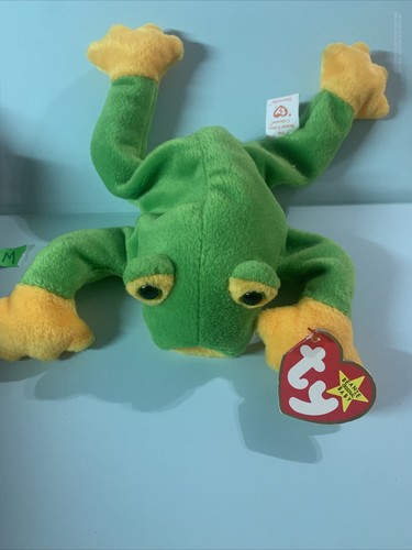 Ty Beanie Baby Smoochy The Frog Retired 1997 Tag Errors Rare Collectible