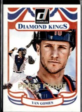 2014 Donruss #219 Yan Gomes Diamond Kings Press Proofs Gold #/99 Indians