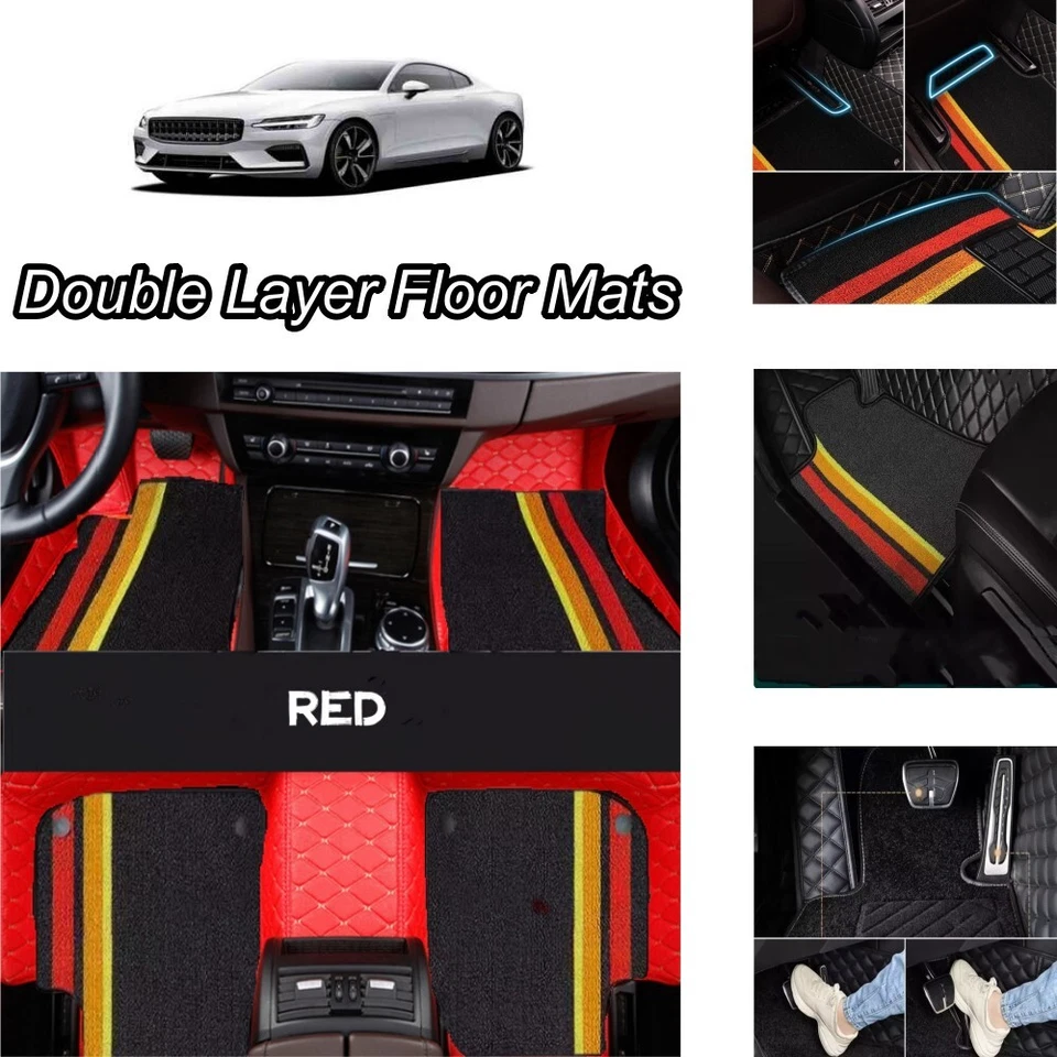 For Volkswagen Car Floor Mat Double Layer Luxury All-seasons Set Right/Left Hand — 第 4/4 张图片