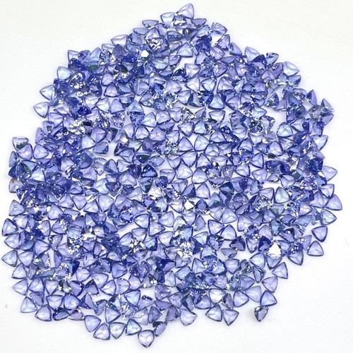 50 Pcs Natural Tanzanite 2.5mm Trillion Cut Violet Blue Dazzling Loose Gemstones - Picture 4 of 19
