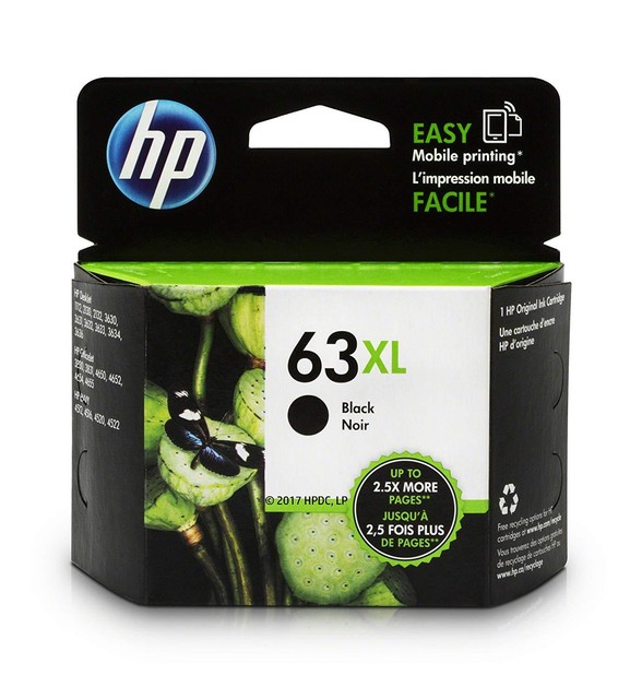 HP 63XL F6U64AN High Yield Printer Ink Cartridge BLACK oem F6U64A NEW 4512 4520 | eBay