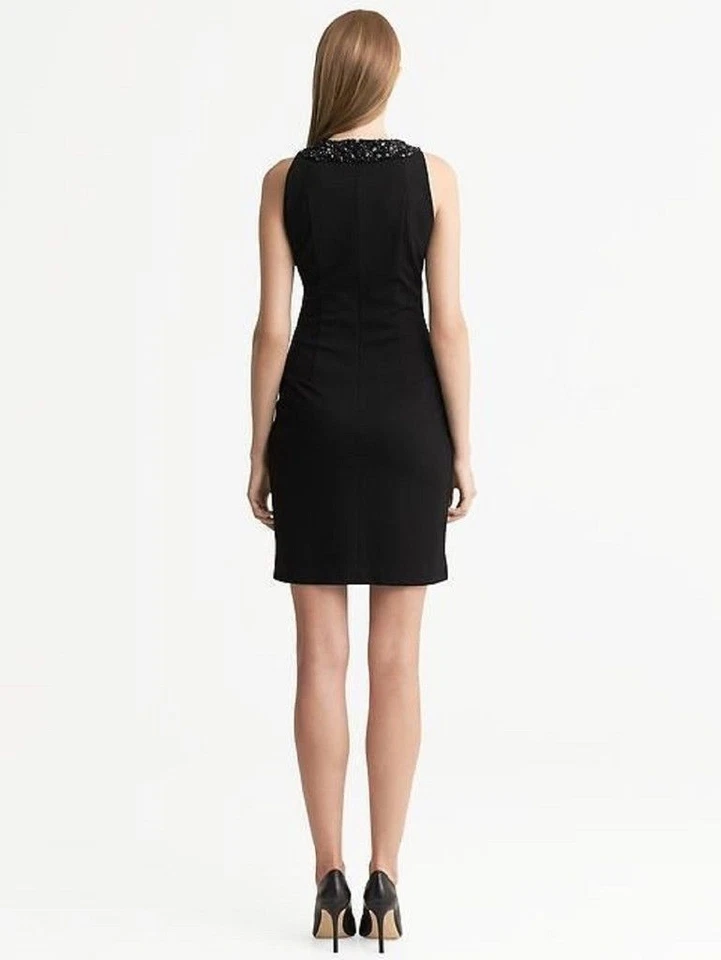 Vestido Banana Republic L'Wren Scott Cuello Cuentas, Talla 0 Negro (1433B4) Foto 2 de 2