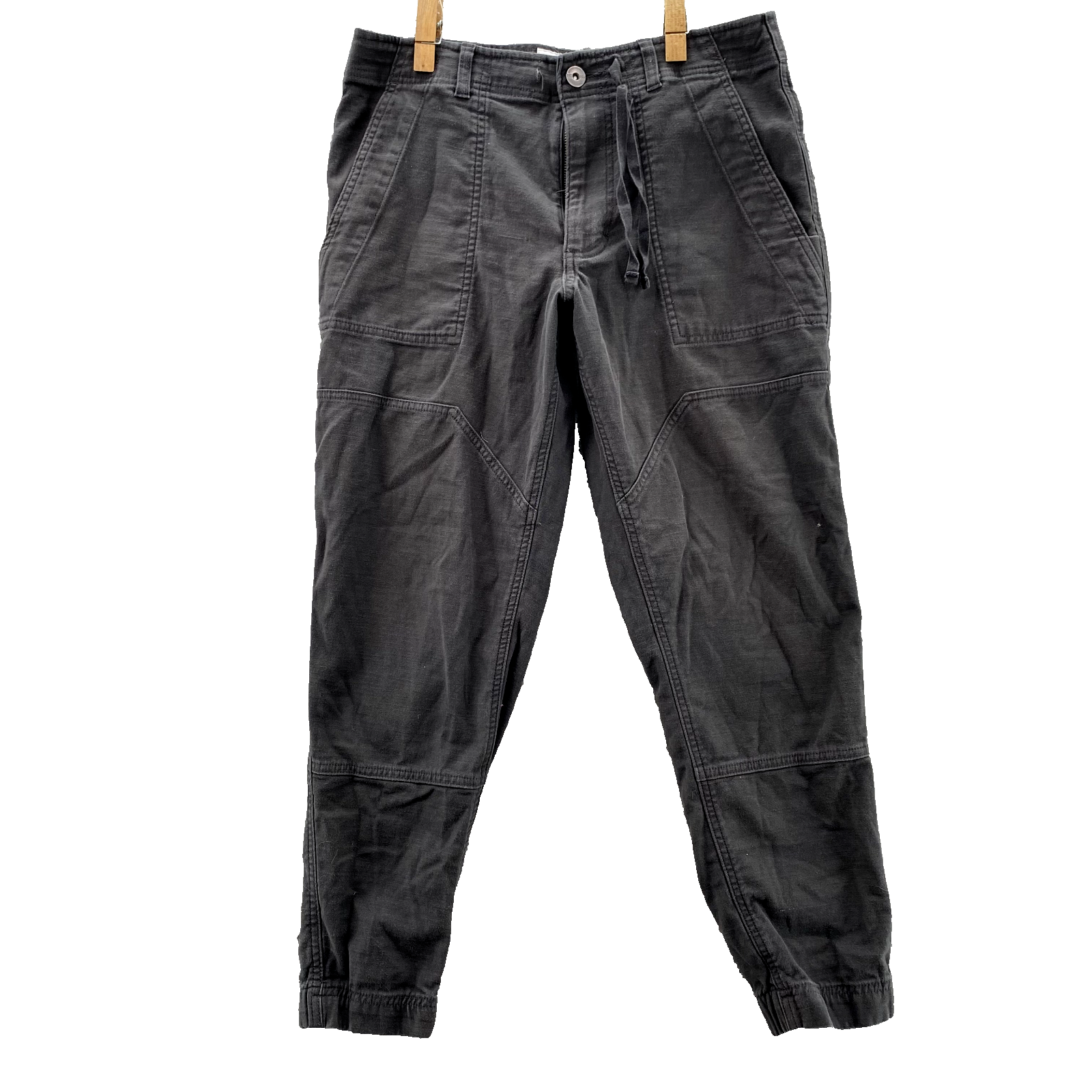 Pantalones de Correr REI Co-Op Trailsmith Hombres 30x27* Negros Relax Gorpcore Senderismo Elastizados