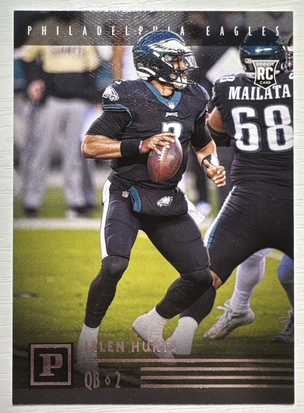 Jalen Hurts 2020 Panini Chronicles Panini Rookie RC #PA-5 Philadelphia Eagles