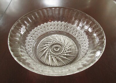 Vintage Imperial #666 Huckabee, Cane and Flute Flared Bowl 7 1/2'' B 1920s