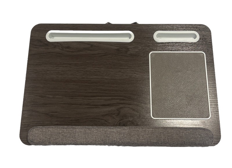 Laptop Lap Desk Home Office with Cushion, Mouse Pad, and Phone Holder 22x15 Inch