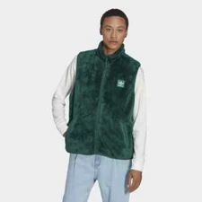 adidas Men's Essentials+ Fluffy Fleece Reversible Trefoil Vest HR8625