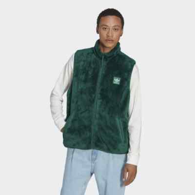 adidas Men's Essentials+ Fluffy Fleece Reversible Trefoil Vest