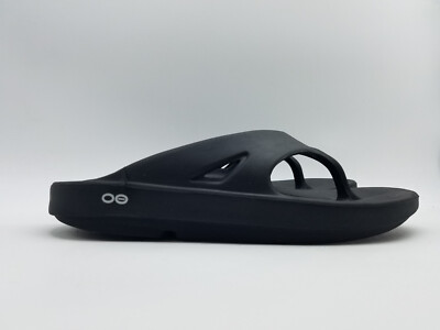 OOFOS Oolala Men\'s Size 10 Women\'s Size 12 Black Recovery Thong Slip On Sandals Amazon.com | OOFOS OOlala Recovery Sandal, Black - Women main image 3