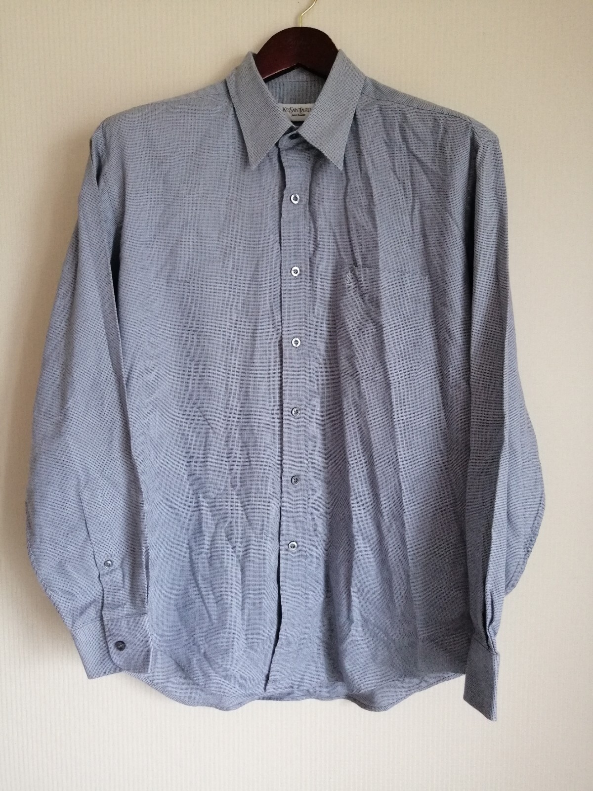 Yves Saint Laurent Camicia Uomo Cotone Abito Vintage YSL Taglia M 39 15 5