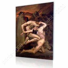 Dante And Virgil In Hell by William Bouguereau | Ready to Hang Canvas | Wall art