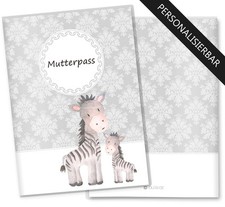 OLGS Mutterpasshülle Black & White Zebra personalisierbar Schutzhülle Mutterpass
