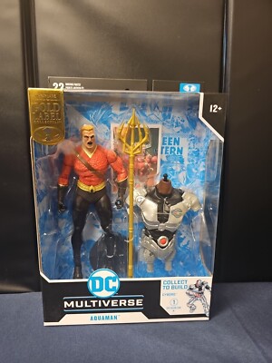 DC Multiverse Aquaman Gold Label 7  Figure Build A Figure Cyborg 2023 NIB NEW 