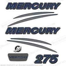 Fits Mercury Verado 275hp Decal Kit - Navy/Charcoal