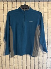 Columbia Women s Teal Fleece 1/4 Zip Pullover Lightweight Size Medium