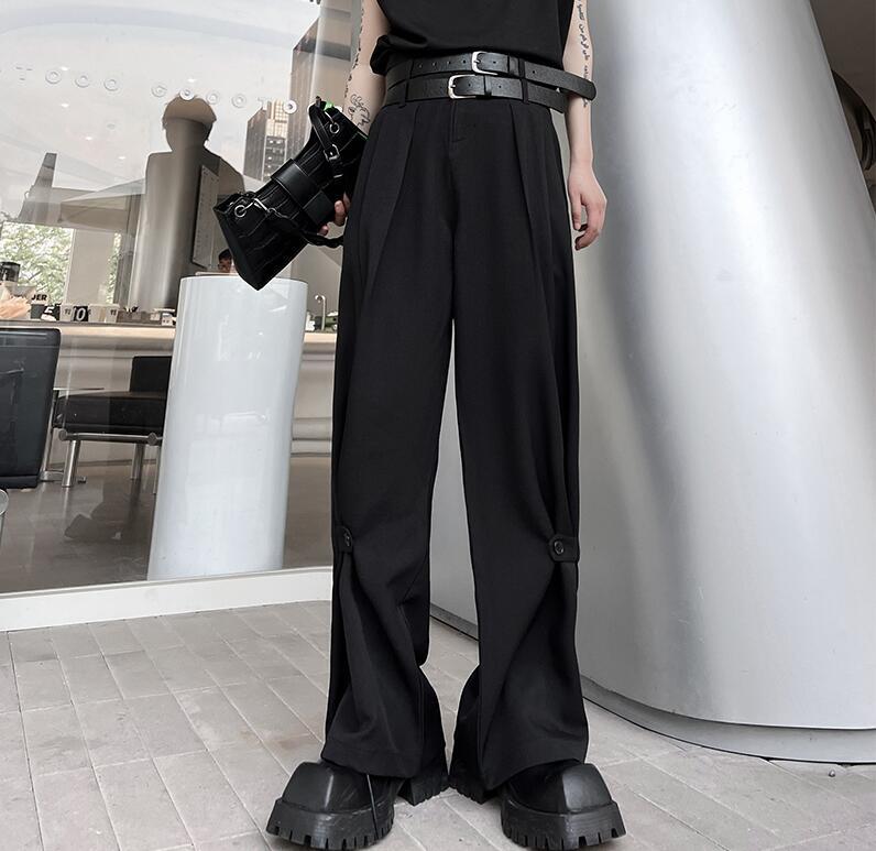 パンツ Used Wide Slacks Studs Baggy Black 33687920_hi?h=512