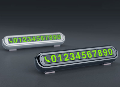 3pcs Luminous temporary parking sign vehicle fragrance can hide numbers