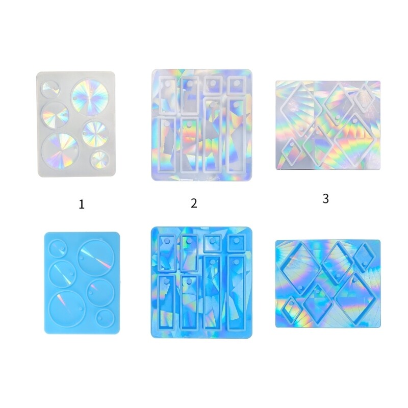 Light and Cartoo Resin Molds Rhombus Mold for Keychain Jewelry Making