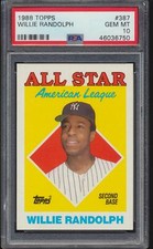 1988 Topps Willie Randolph 387 All Star New York Yankees PSA 10 GEM MINT Low Pop