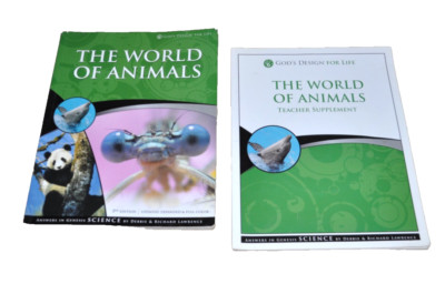 World of Animals AIG 3rd ed textbook + teacher supplement + CD-ROM homeschool