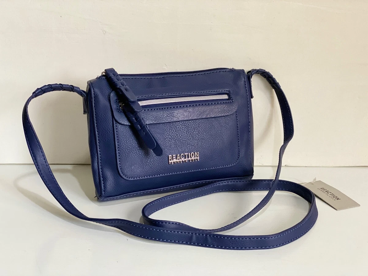 NEW KENNETH COLE REACTION COUNTRY MINI MARINA BLUE CROSSBODY SLING BAG 45 SALE