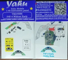 Yahu 1/48 Grumman F4F-4 Wildcat Early Instrument Panel for Hobby Boss kits