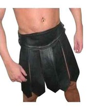 Leather Kilts for Men Handmade Real Leather Utility Skirt Gothic Style Kilt