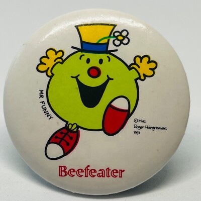 Mr Funny Mr Men Beefeater Vintage Pin Anstecker Promo Werbung Roger Hargreaves