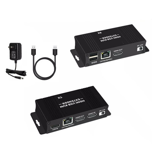 60M HDMI KVM Extender Over Ethernet Cat5e/6 HDMI USB RJ45 Extender For Display