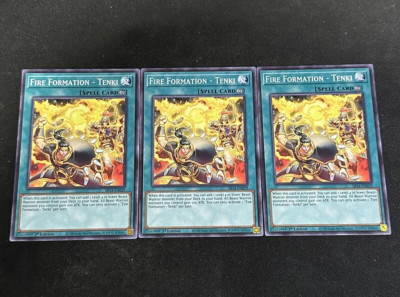 Yugioh 3x Fire Formation - Tenki SR14-EN029 Common 1st Edition Mint!