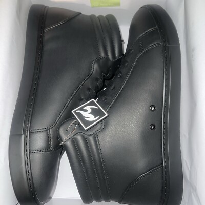 Fuego Mens Black High Top Shoes Fuego Dance Shoes All Black High