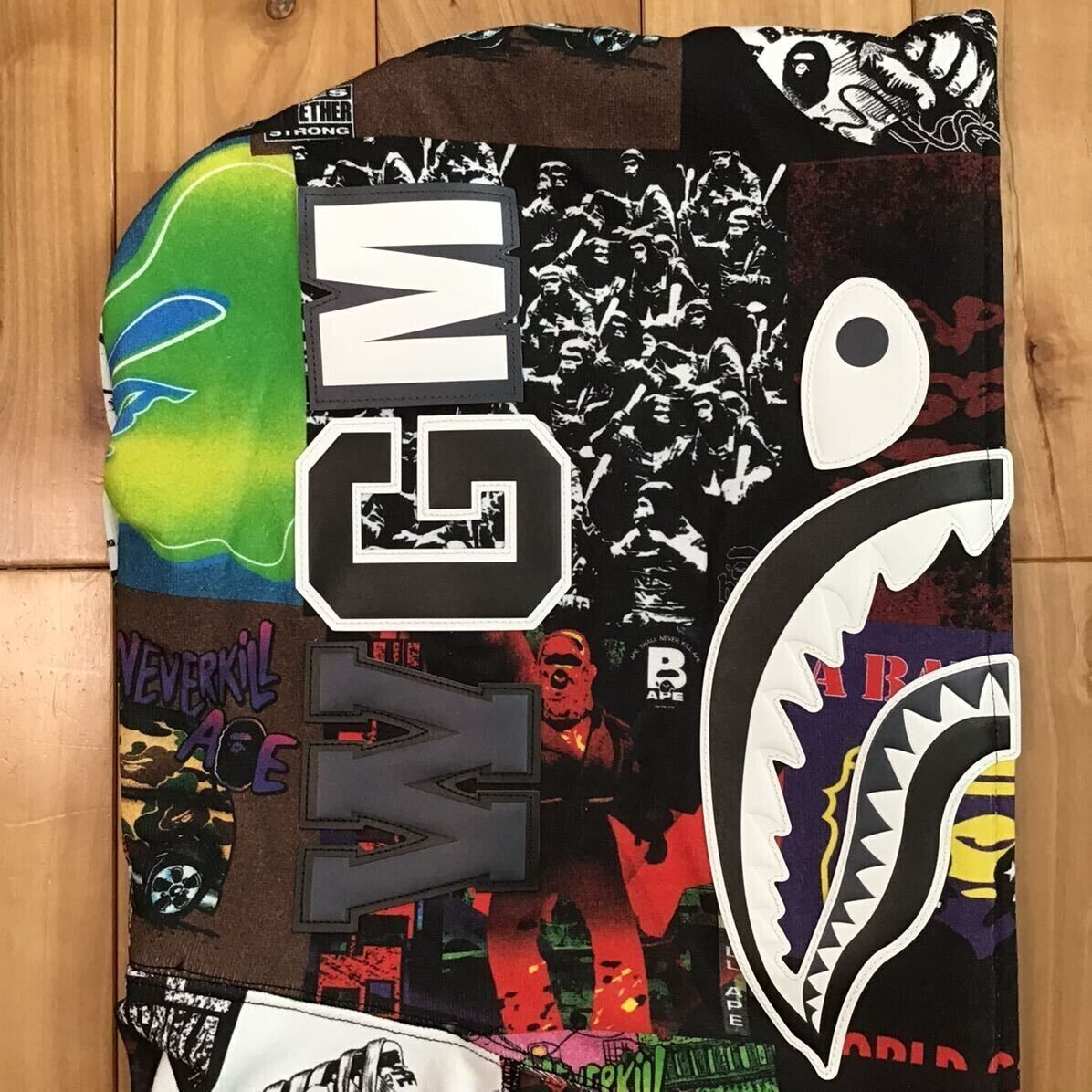 BAPE ALBUM MONOGRAM Shark Full Zip Hoodie A Bathing Ape Size BAPE ALBUM MONOGRAM Shark Full Zip Hoodie A Bathing Ape Size