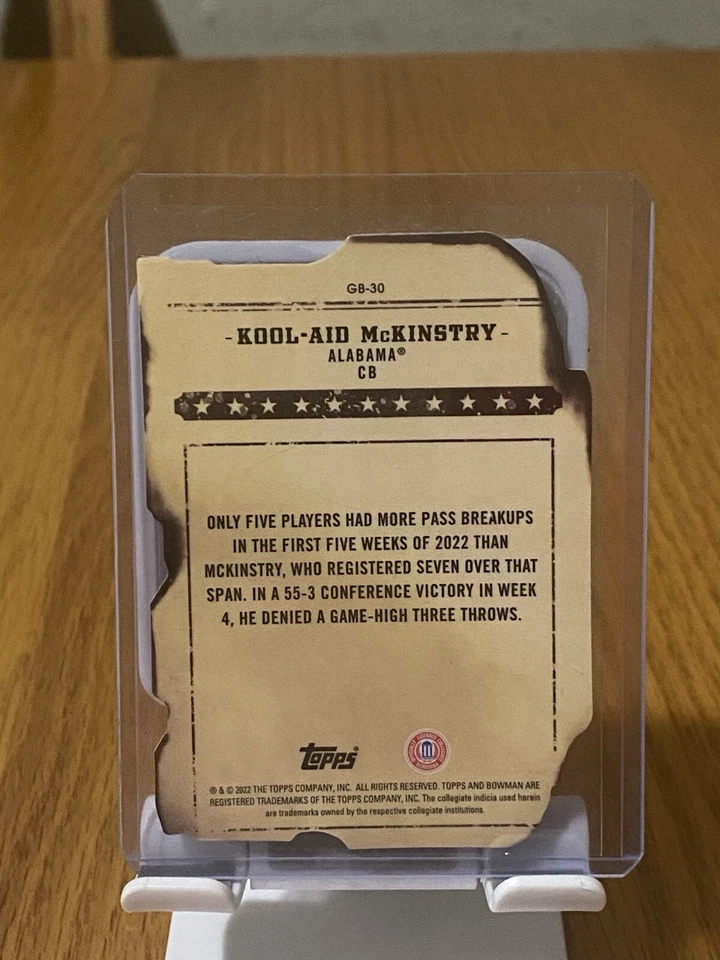 2022-23 Bowman U- Gunslingers & Bandits Die-Cuts #GB-30 Kool-Aid McKinstry (RC) - Image 2 of 2