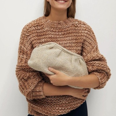NWT Mango Oversized Knit Clutch