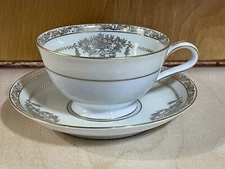 Vintage Noritake Bancroft #5481 Coffee Cups And Saucers, Porcelain. DSCN Pattern