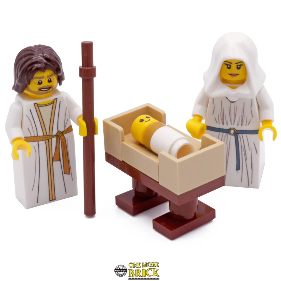 Mary, Joseph, Jesus minifigures | Christmas Xmas Nativity | Made With Real LEGO - Image 3 of 3