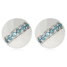 XEN Ohrstecker mit 12 London Blue Topase ca. 0,26 ct. rhodiniert