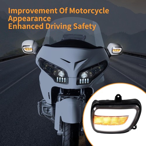For Honda GL1800 Goldwing 2001-2017 Front LED Turn Signals Lights Bright Amber - Picture 6 of 11