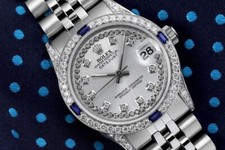 Rolex Datejust 31 mm Silver String Diamond Di...