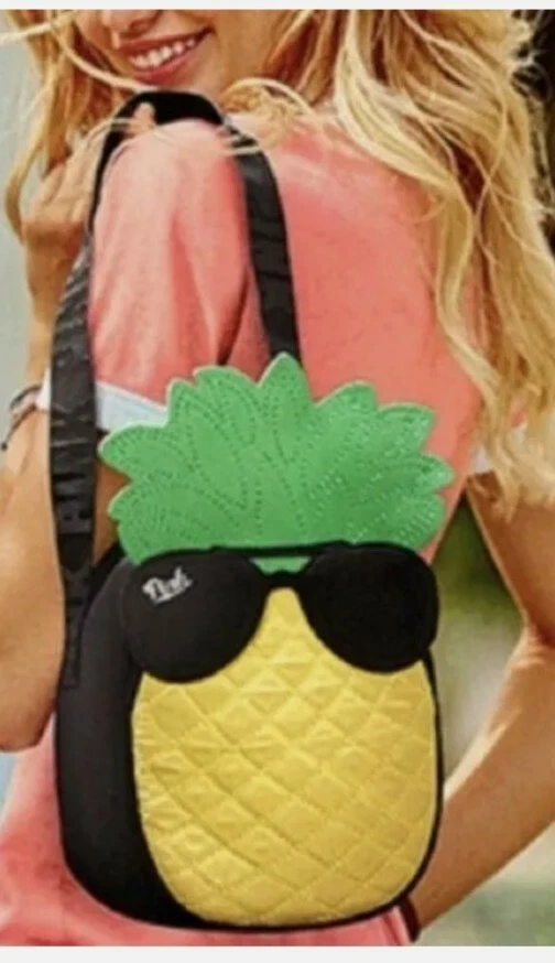 Victoria s Secret Pink Pineapple Cooler Beach Fanny Pack NWT T2