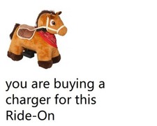 6V AC DC Adapter For Dynacraft Chestnut Horse Plush Ride-On