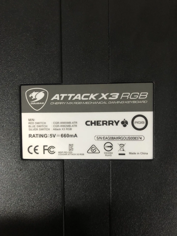 Cougar Gaming Attack X3 RGB Cherry MX RGB Mechanical Gaming Keyboard, TESTED! - Image 2 of 4