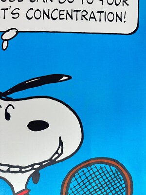 Peanuts Snoopy Tennis Poster 