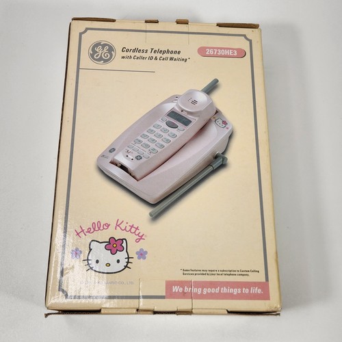 Hello Kitty Cordless Telephone Pink Caller ID Call Waiting GE Sanrio 26730HE3-A - Zdjęcie 13 z 15